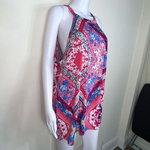 Haptics Boho High Neck Ditzy Print Tank Top - Picture 2 of 11